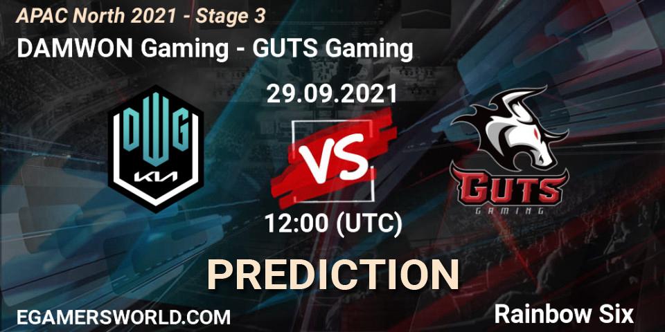 DAMWON Gaming - GUTS Gaming: прогноз. 29.09.2021 at 12:00, Rainbow Six, APAC North 2021 - Stage 3