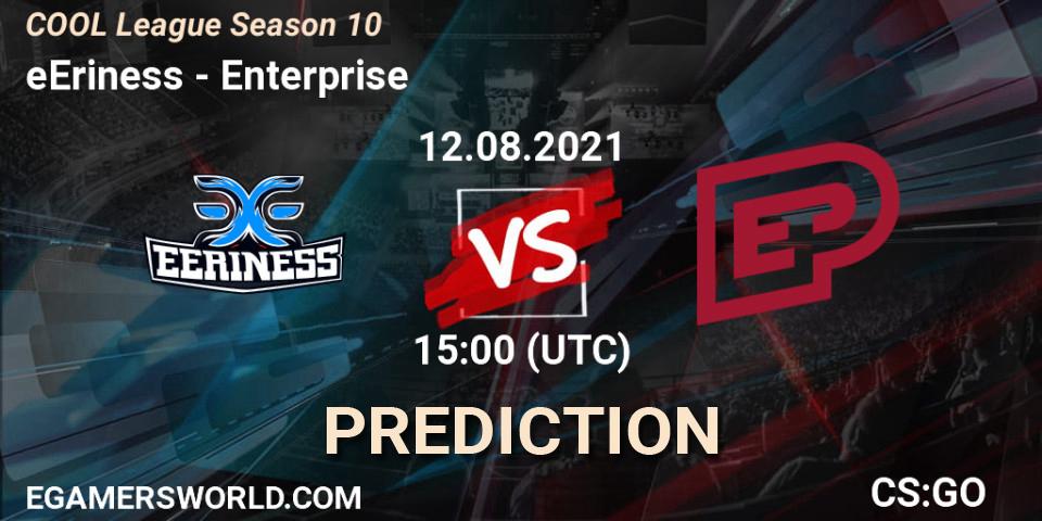 eEriness - Enterprise: прогноз. 12.08.2021 at 15:00, Counter-Strike (CS2), COOL League Season 10