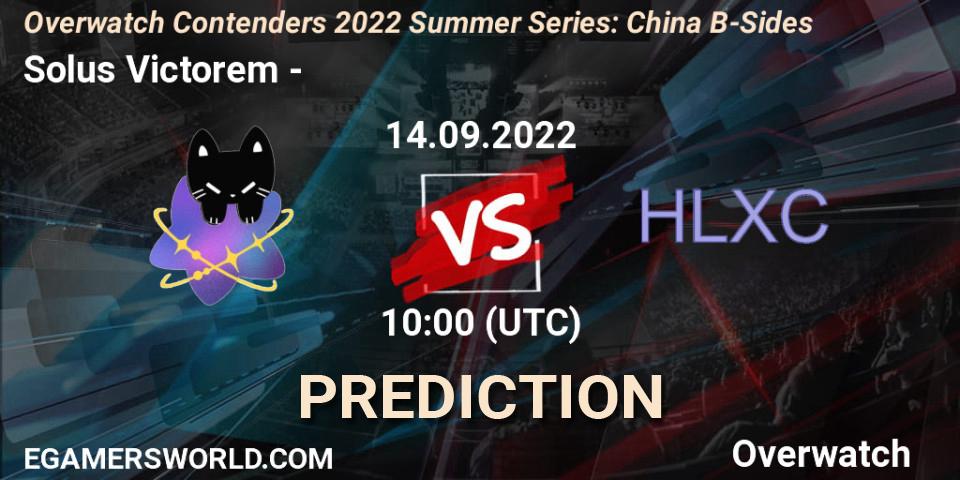 Solus Victorem - 荷兰小车: прогноз. 14.09.2022 at 10:00, Overwatch, Overwatch Contenders 2022 Summer Series: China B-Sides