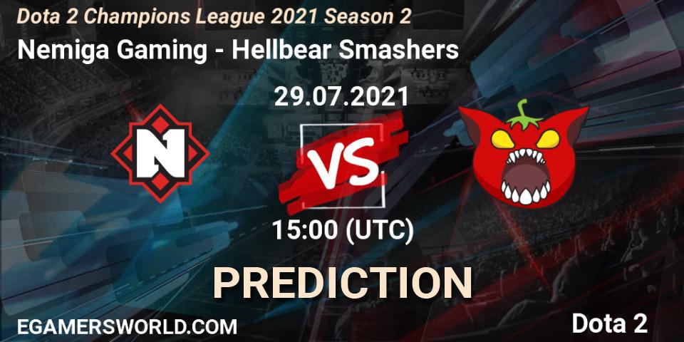 Nemiga Gaming - Hellbear Smashers: прогноз. 29.07.2021 at 15:01, Dota 2, Dota 2 Champions League 2021 Season 2