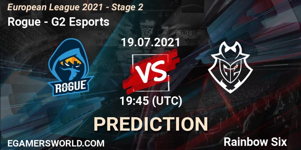 Rogue - G2 Esports: прогноз. 19.07.2021 at 19:55, Rainbow Six, European League 2021 - Stage 2