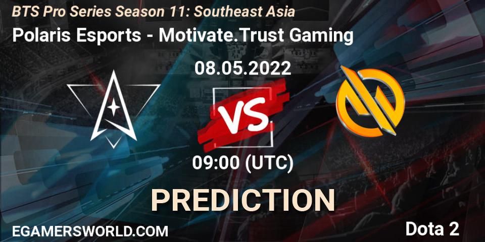 Polaris Esports - Motivate.Trust Gaming: прогноз. 08.05.2022 at 09:01, Dota 2, BTS Pro Series Season 11: Southeast Asia
