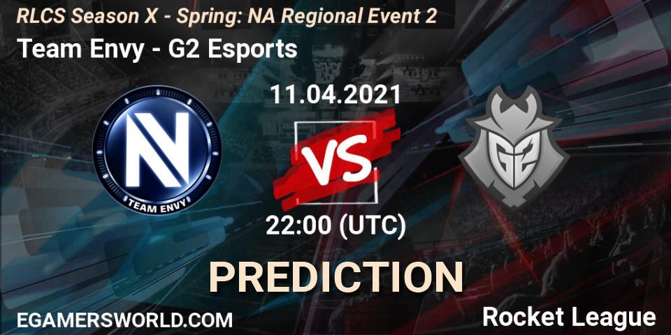 Team Envy - G2 Esports: прогноз. 11.04.2021 at 21:55, Rocket League, RLCS Season X - Spring: NA Regional Event 2
