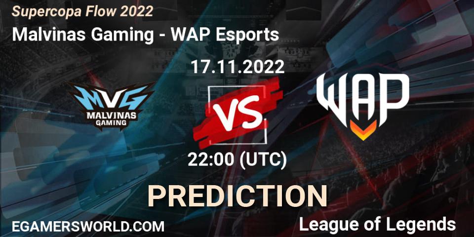 Malvinas Gaming - WAP Esports: прогноз. 17.11.2022 at 22:00, LoL, Supercopa Flow 2022