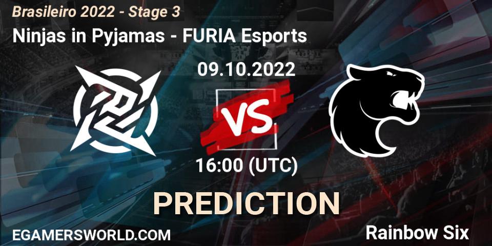 Ninjas in Pyjamas - FURIA Esports: прогноз. 09.10.2022 at 16:00, Rainbow Six, Brasileirão 2022 - Stage 3