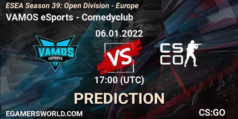 VAMOS eSports - Comedyclub: прогноз. 06.01.2022 at 17:00, Counter-Strike (CS2), ESEA Season 39: Open Division - Europe