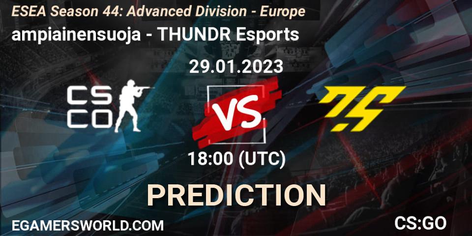 ampiainensuoja - THUNDR Esports: прогноз. 29.01.23, CS2 (CS:GO), ESEA Season 44: Advanced Division - Europe
