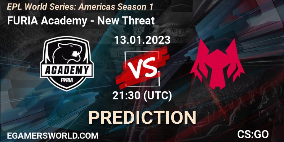FURIA Academy - New Threat: прогноз. 13.01.23, CS2 (CS:GO), EPL World Series: Americas Season 1