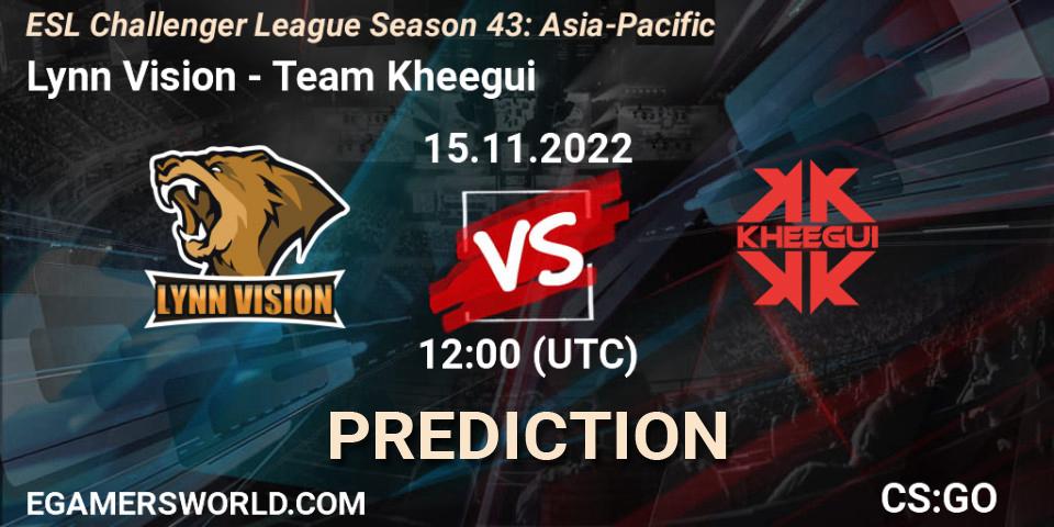 Lynn Vision - Team Kheegui: прогноз. 15.11.22, CS2 (CS:GO), ESL Challenger League Season 43: Asia-Pacific