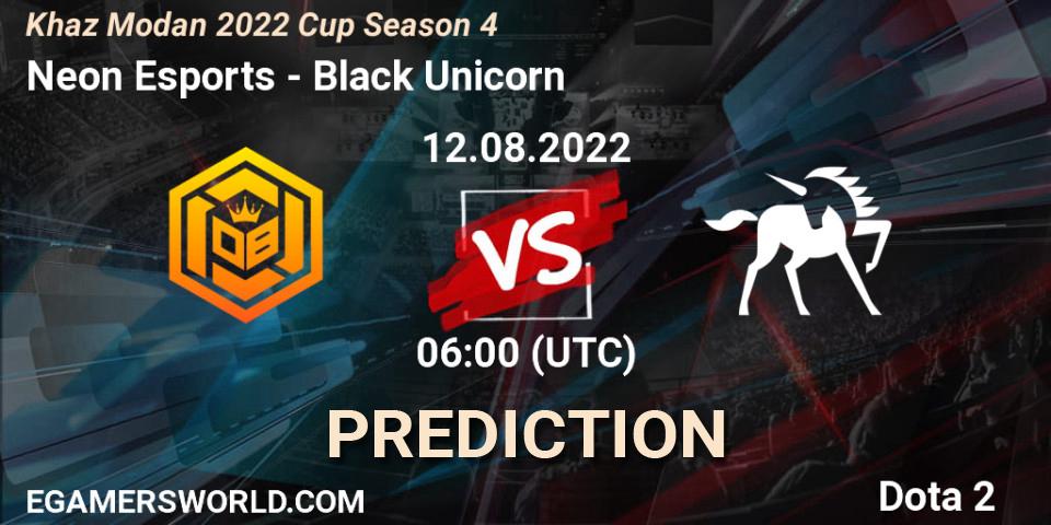 Neon Esports - Black Unicorn: прогноз. 12.08.2022 at 06:21, Dota 2, Khaz Modan 2022 Cup Season 4