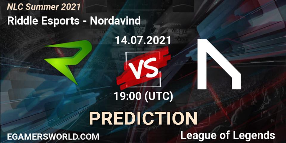 Riddle Esports - Nordavind: прогноз. 14.07.2021 at 19:00, LoL, NLC Summer 2021