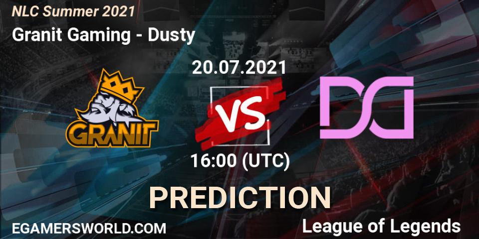 Granit Gaming - Dusty: прогноз. 20.07.2021 at 16:00, LoL, NLC Summer 2021