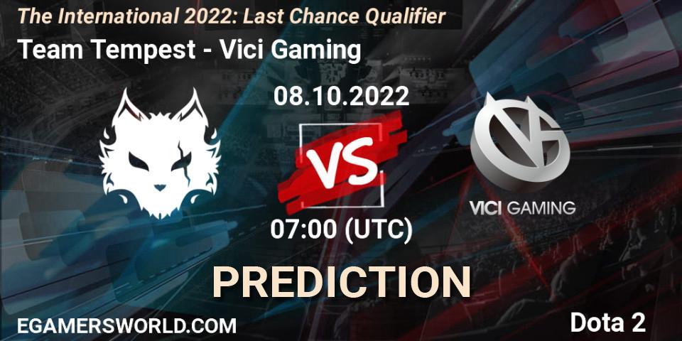 Team Tempest - Vici Gaming: прогноз. 08.10.22, Dota 2, The International 2022: Last Chance Qualifier