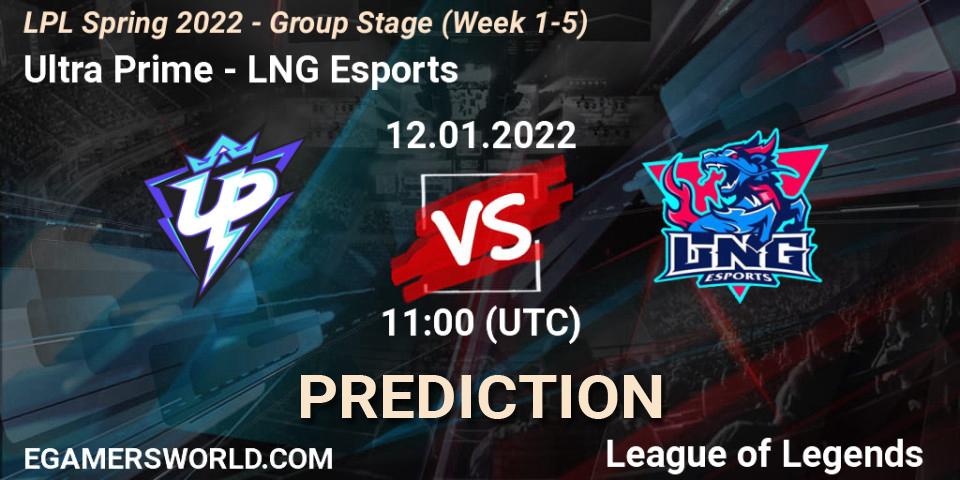 Ultra Prime - LNG Esports: прогноз. 12.01.2022 at 11:00, LoL, LPL Spring 2022 - Group Stage (Week 1-5)