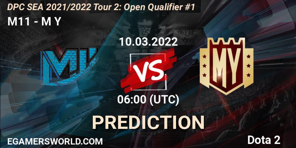 M11 - M Y: прогноз. 10.03.2022 at 06:10, Dota 2, DPC SEA 2021/2022 Tour 2: Open Qualifier #1
