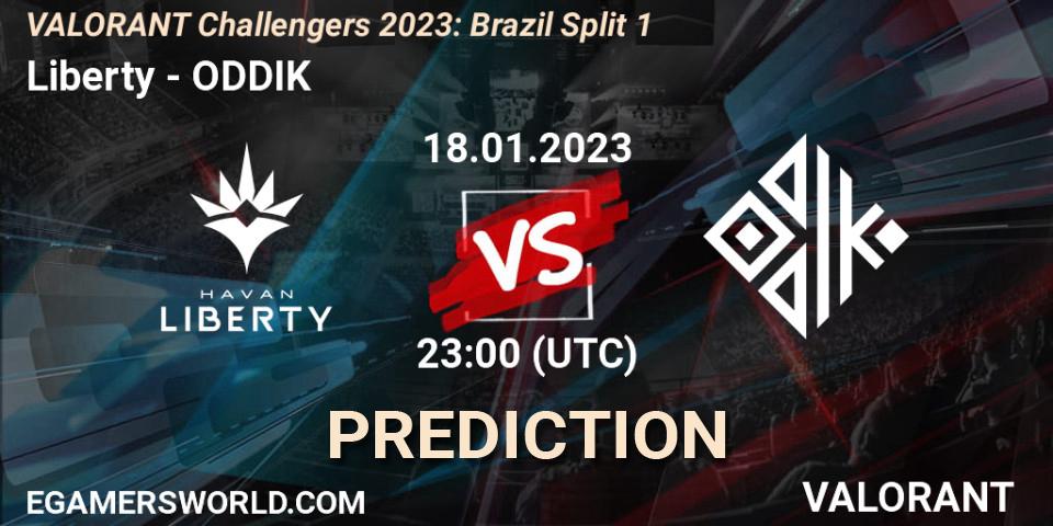 Liberty - ODDIK: прогноз. 18.01.2023 at 23:00, VALORANT, VALORANT Challengers 2023: Brazil Split 1