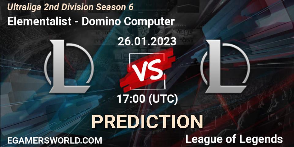 Elementalist - Domino Computer: прогноз. 26.01.2023 at 17:00, LoL, Ultraliga 2nd Division Season 6