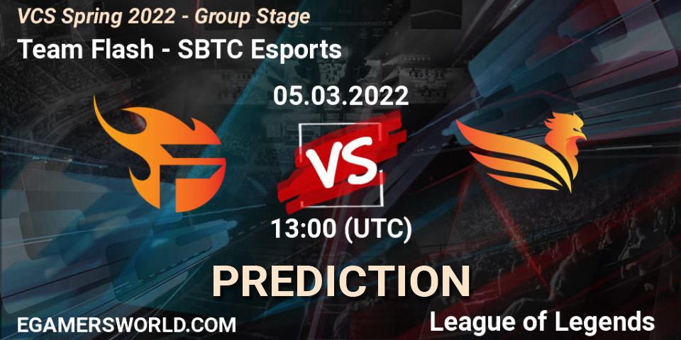 Team Flash - SBTC Esports: прогноз. 05.03.2022 at 13:00, LoL, VCS Spring 2022 - Group Stage 