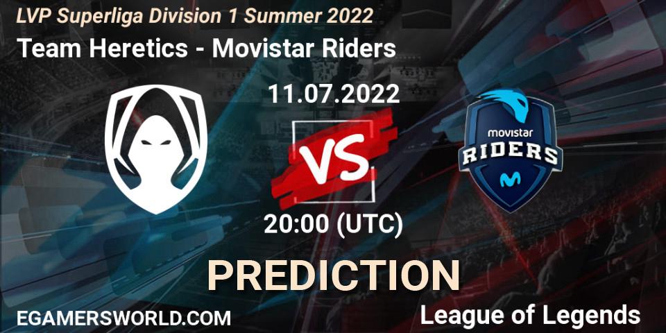 Team Heretics - Movistar Riders: прогноз. 11.07.22, LoL, LVP Superliga Division 1 Summer 2022