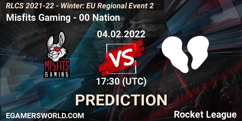 Misfits Gaming - 00 Nation: прогноз. 04.02.2022 at 17:30, Rocket League, RLCS 2021-22 - Winter: EU Regional Event 2