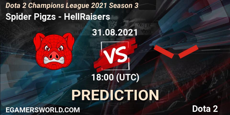 Spider Pigzs - HellRaisers: прогноз. 31.08.2021 at 19:15, Dota 2, Dota 2 Champions League 2021 Season 3