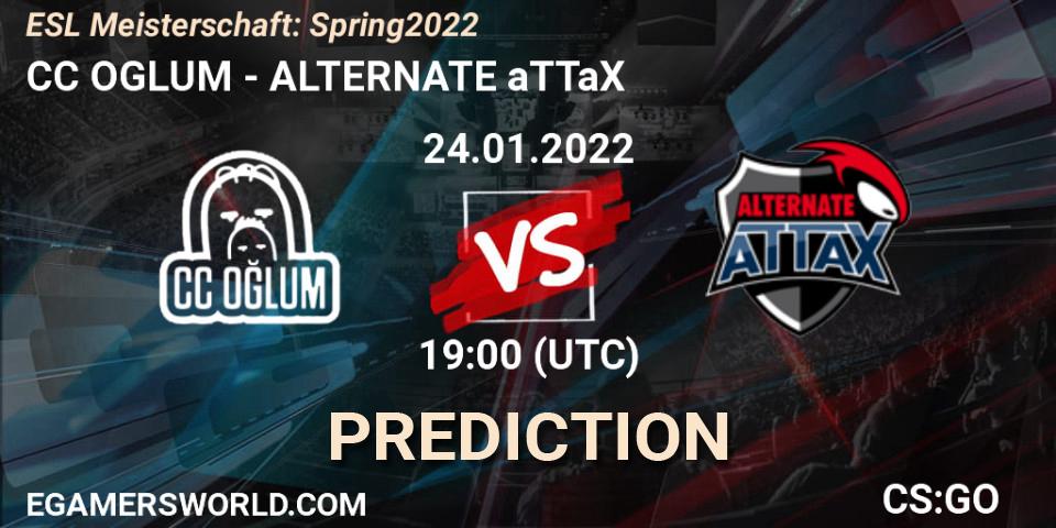 CC OGLUM - ALTERNATE aTTaX: прогноз. 24.01.2022 at 19:00, Counter-Strike (CS2), ESL Meisterschaft: Spring 2022