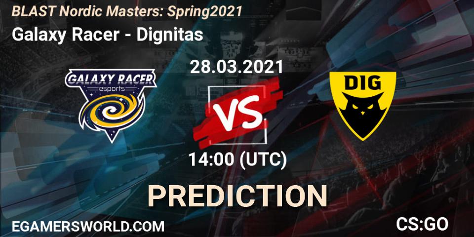 Galaxy Racer - Dignitas: прогноз. 28.03.2021 at 14:15, Counter-Strike (CS2), BLAST Nordic Masters: Spring 2021