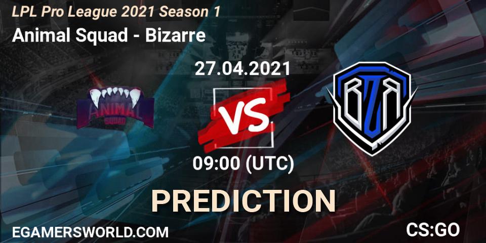 Animal Squad - Bizarre: прогноз. 27.04.2021 at 09:00, Counter-Strike (CS2), LPL Pro League 2021 Season 1