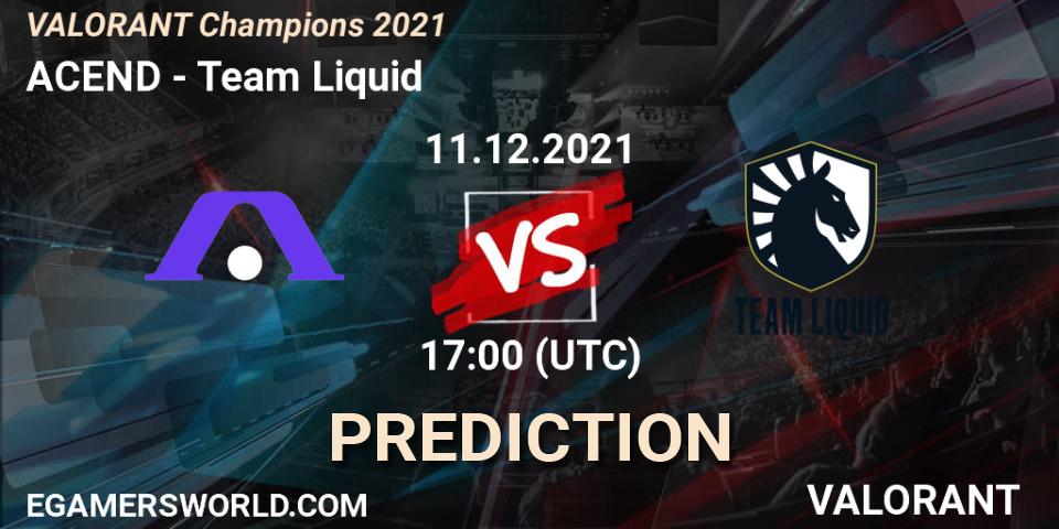 ACEND - Team Liquid: прогноз. 11.12.21, VALORANT, VALORANT Champions 2021