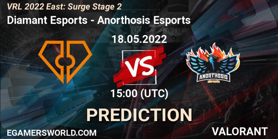 Diamant Esports - Anorthosis Esports: прогноз. 18.05.2022 at 15:00, VALORANT, VRL 2022 East: Surge Stage 2