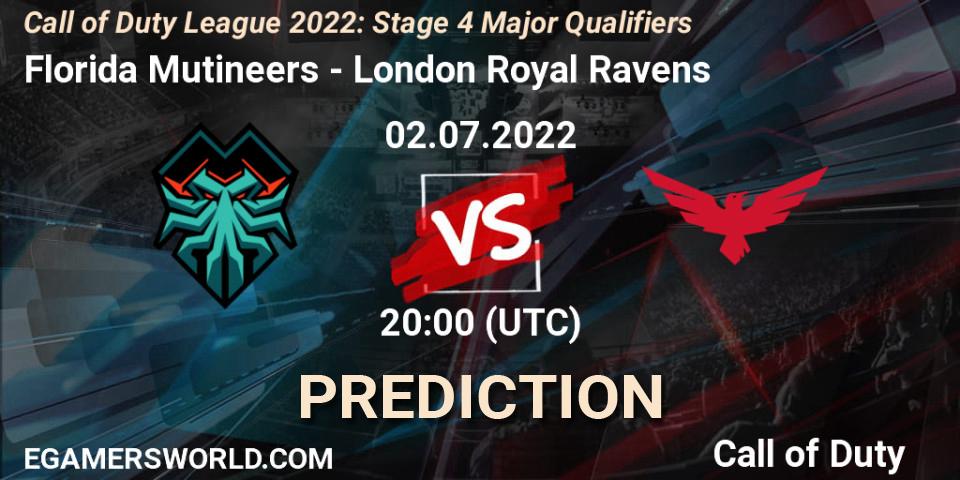 Florida Mutineers - London Royal Ravens: прогноз. 02.07.2022 at 19:00, Call of Duty, Call of Duty League 2022: Stage 4