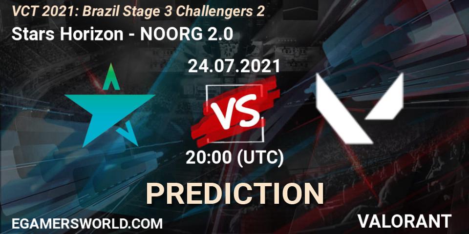 Stars Horizon - NOORG 2.0: прогноз. 24.07.2021 at 20:00, VALORANT, VCT 2021: Brazil Stage 3 Challengers 2