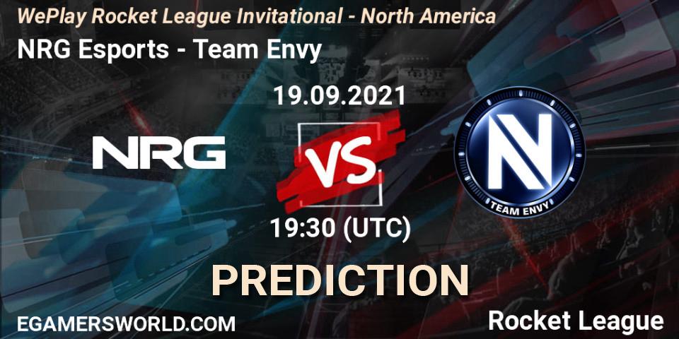 NRG Esports - Team Envy: прогноз. 19.09.2021 at 19:30, Rocket League, WePlay Rocket League Invitational - North America