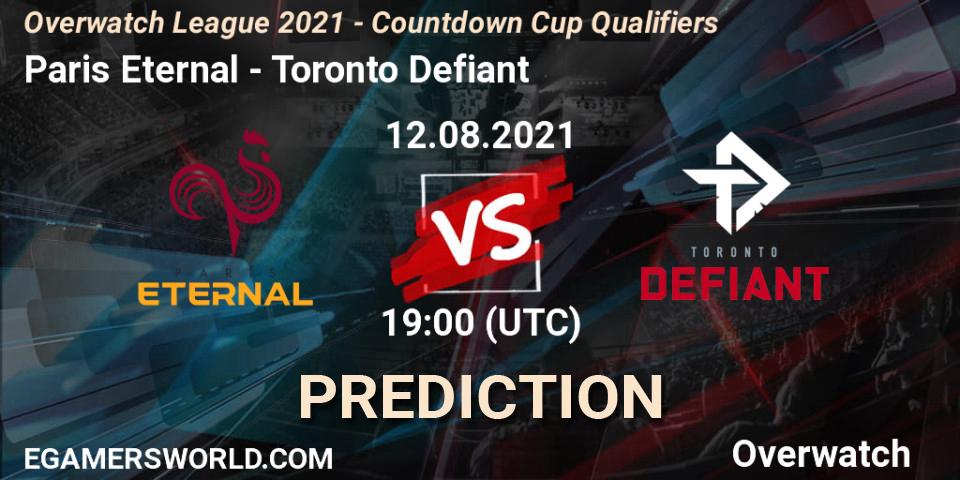 Paris Eternal - Toronto Defiant: прогноз. 12.08.2021 at 19:00, Overwatch, Overwatch League 2021 - Countdown Cup Qualifiers
