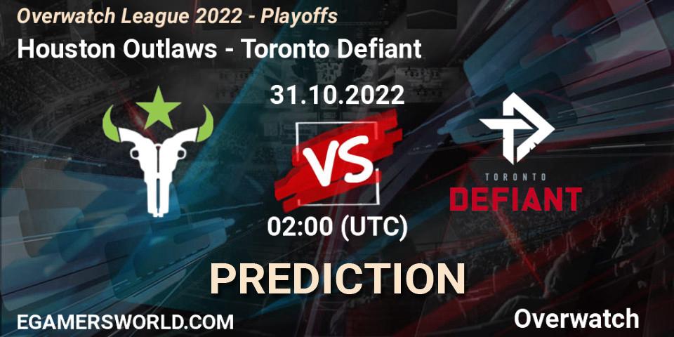 Houston Outlaws - Toronto Defiant: прогноз. 31.10.22, Overwatch, Overwatch League 2022 - Playoffs