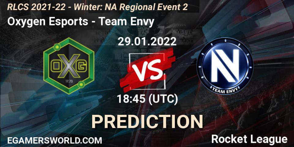 Oxygen Esports - Team Envy: прогноз. 29.01.2022 at 18:45, Rocket League, RLCS 2021-22 - Winter: NA Regional Event 2