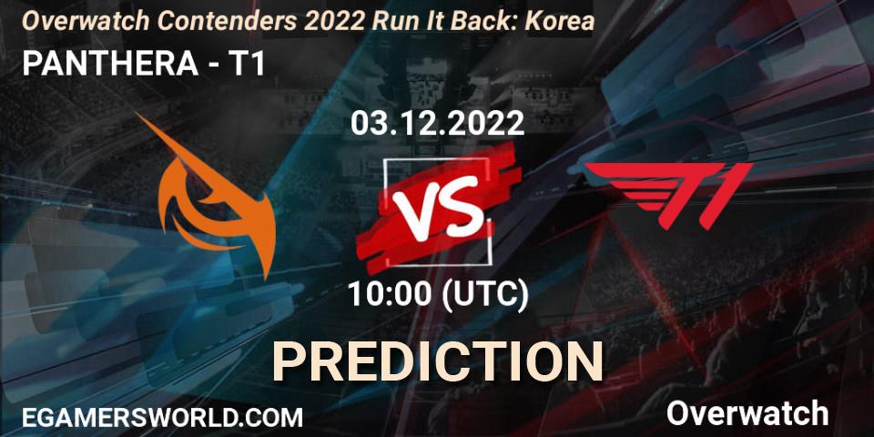 PANTHERA - T1: прогноз. 03.12.22, Overwatch, Overwatch Contenders 2022 Run It Back: Korea
