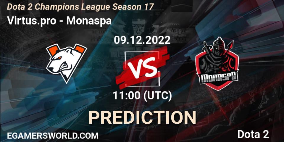 Virtus.pro - Monaspa: прогноз. 09.12.22, Dota 2, Dota 2 Champions League Season 17