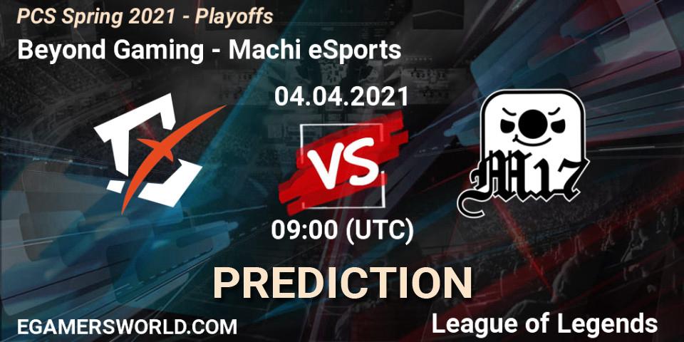 Beyond Gaming - Machi eSports: прогноз. 04.04.2021 at 09:00, LoL, PCS Spring 2021 - Playoffs