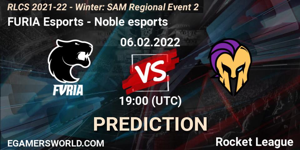 FURIA Esports - Noble esports: прогноз. 06.02.22, Rocket League, RLCS 2021-22 - Winter: SAM Regional Event 2