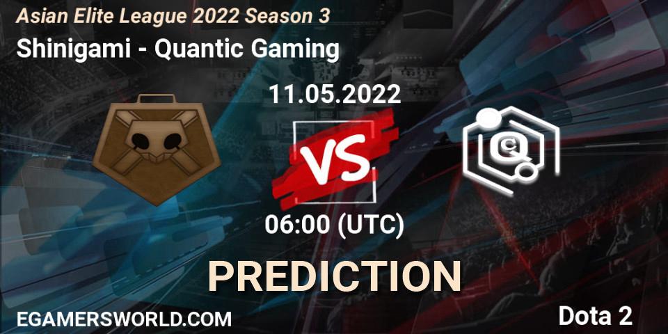 Shinigami - Quantic Gaming: прогноз. 11.05.2022 at 05:53, Dota 2, Asian Elite League 2022 Season 3