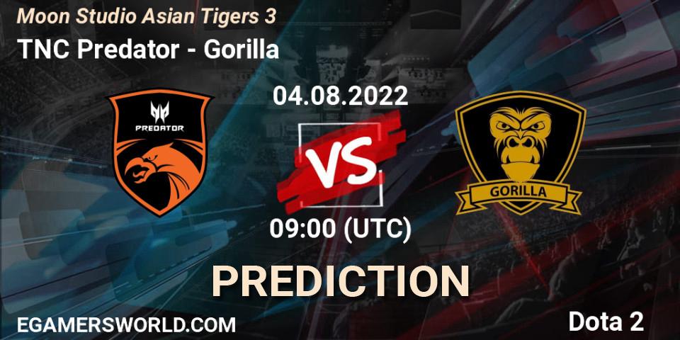 TNC Predator - Gorilla: прогноз. 04.08.2022 at 09:06, Dota 2, Moon Studio Asian Tigers 3