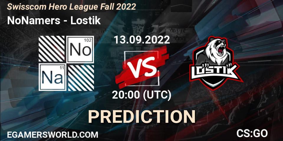 NoNamers - Lostik: прогноз. 13.09.2022 at 20:00, Counter-Strike (CS2), Swisscom Hero League Fall 2022