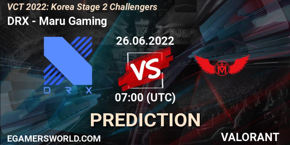 DRX - Maru Gaming: прогноз. 26.06.22, VALORANT, VCT 2022: Korea Stage 2 Challengers