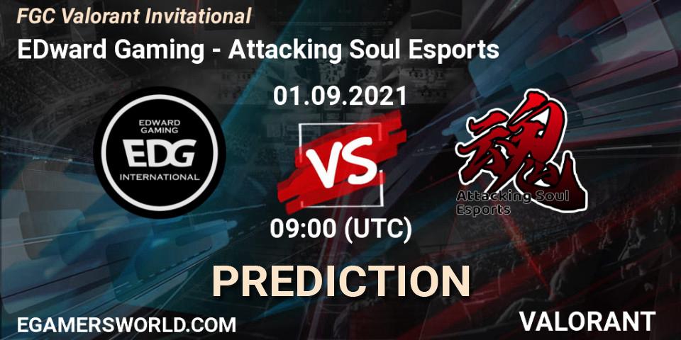 EDward Gaming - Attacking Soul Esports: прогноз. 03.09.2021 at 09:00, VALORANT, FGC Valorant Invitational