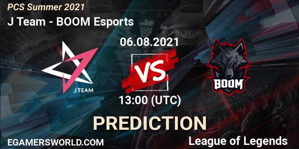 J Team - BOOM Esports: прогноз. 07.08.2021 at 07:00, LoL, PCS Summer 2021