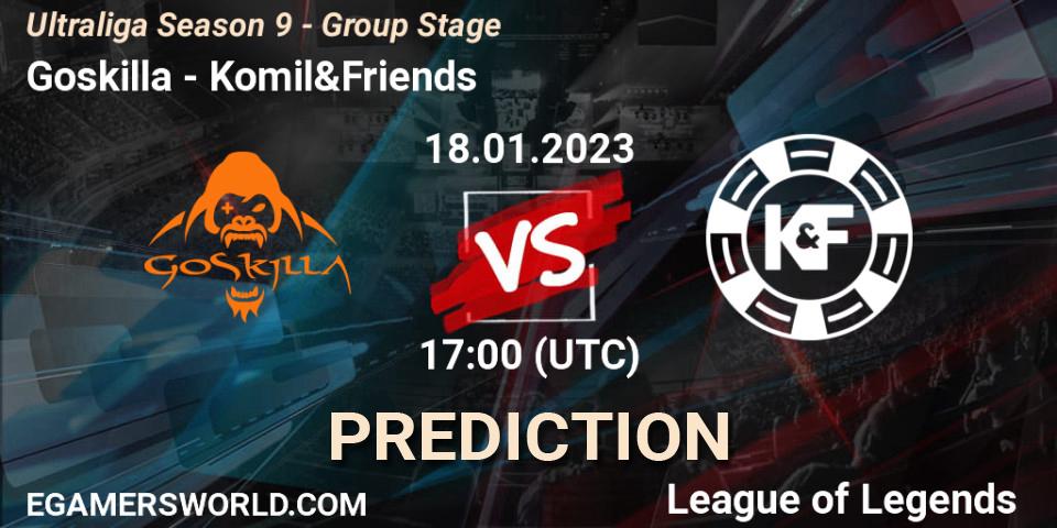 Goskilla - Komil&Friends: прогноз. 18.01.23, LoL, Ultraliga Season 9 - Group Stage