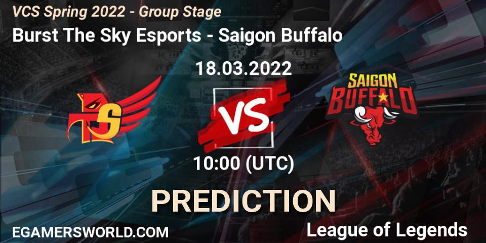Burst The Sky Esports - Saigon Buffalo: прогноз. 18.03.2022 at 10:00, LoL, VCS Spring 2022 - Group Stage 