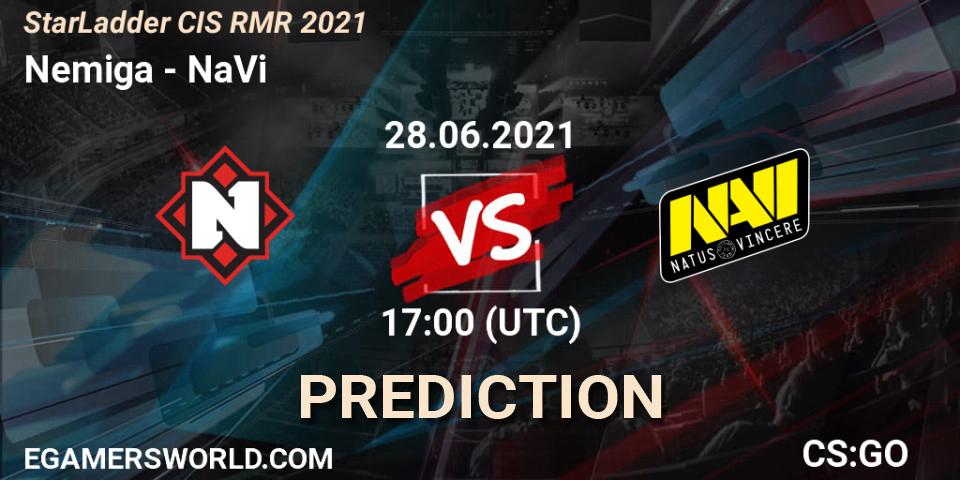 Nemiga - NaVi: прогноз. 28.06.2021 at 17:50, Counter-Strike (CS2), StarLadder CIS RMR 2021