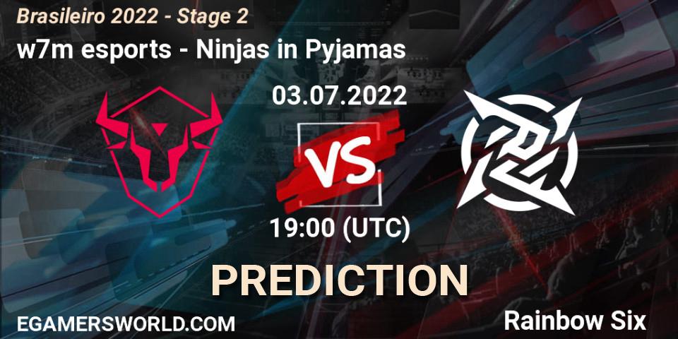 w7m esports - Ninjas in Pyjamas: прогноз. 03.07.2022 at 19:00, Rainbow Six, Brasileirão 2022 - Stage 2